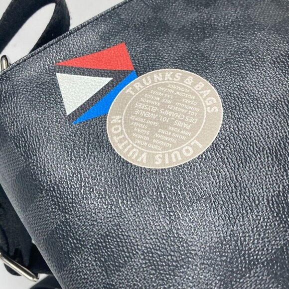 LOUIS VUITTON N41054 Damier Graphite Stickers District PM Crossbody Shoulder Bag - Picture 8 of 16